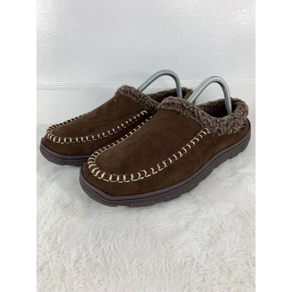 Dockers Dark Brown Men’s Moccasin Slippers Size 10 - Picture 1 of 8